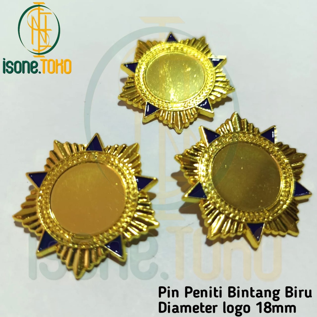 Jual Pin Bintang 5 Sudut Biru Pin Kegiatan Organisasi Pin Peniti Magnet ...