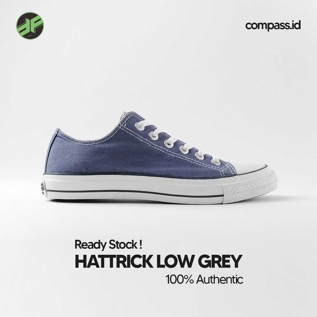 Jual Compass.id Low Hattrick Grey Sneakers Unisex | Shopee Indonesia