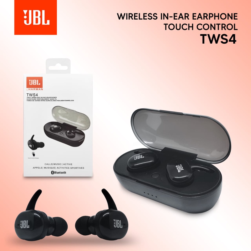 Jual Headset Bluetooth 5.0 TWS 4 Earphones TWS4 original plus pack ...