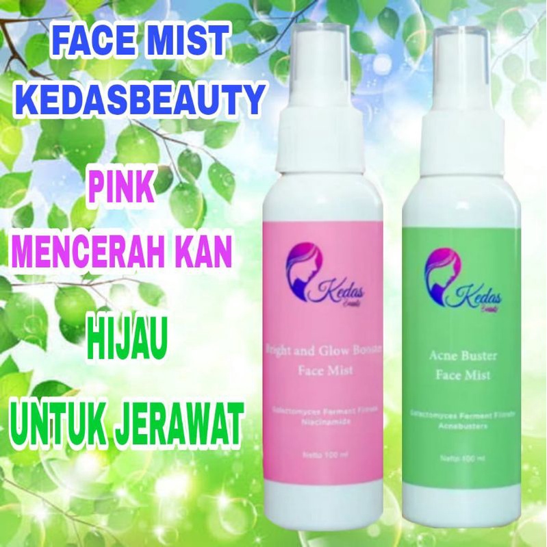 Jual face mist kedas beauty acne boster/ bright and glow buster