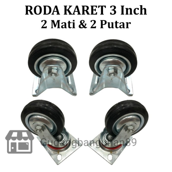 Jual Roda Troli Trolley Etalase Karet Xanders Hitam In Set Mati Putar Shopee Indonesia