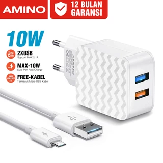 AMINO 2 Port USB Fast Charger 2.1A Micro USB Quick Charger Adapter MH-22