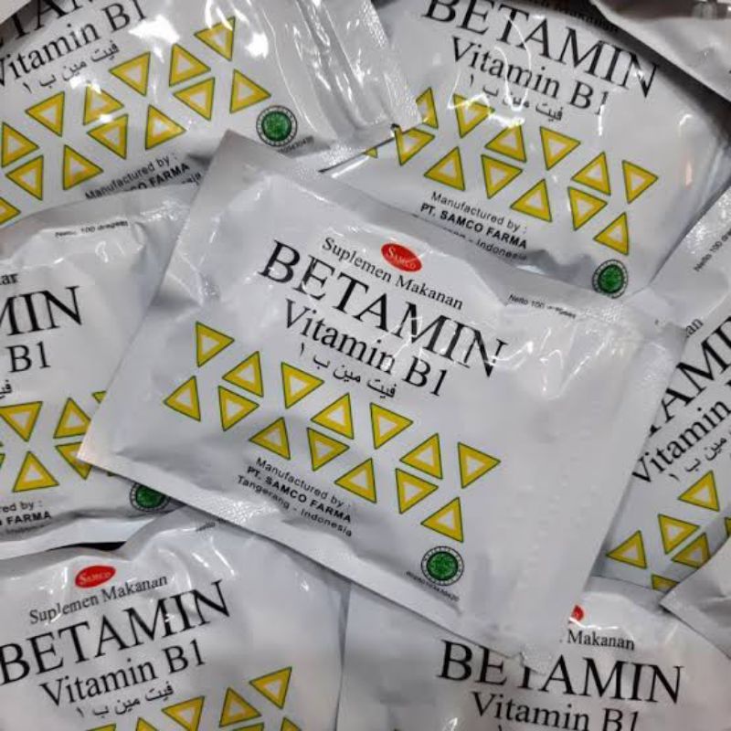 Jual Betamin (Samco) Vitamin B1 isi 100 Tablet | Kemasan Sashet dan ...