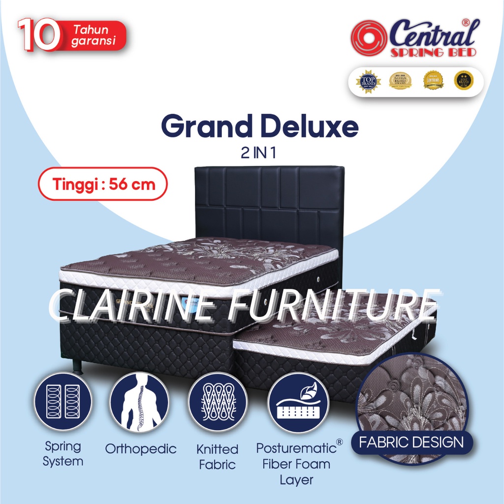 Jual Central Springbed 2in1 Grand Deluxe uk 120x200 cm (Bed set ...