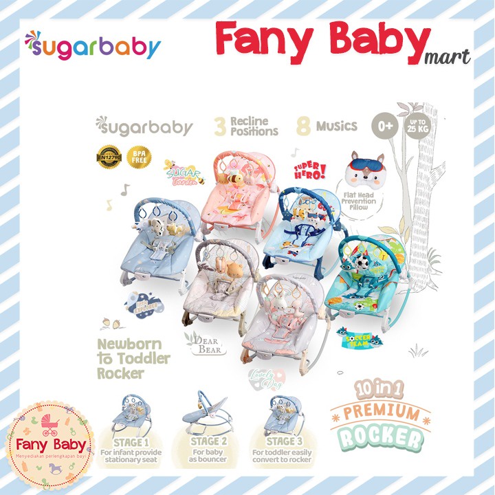 Jual SUGAR BABY 10IN1 PREMIUM ROCKER - NEWBORN TO TODDLER ROCKER ...