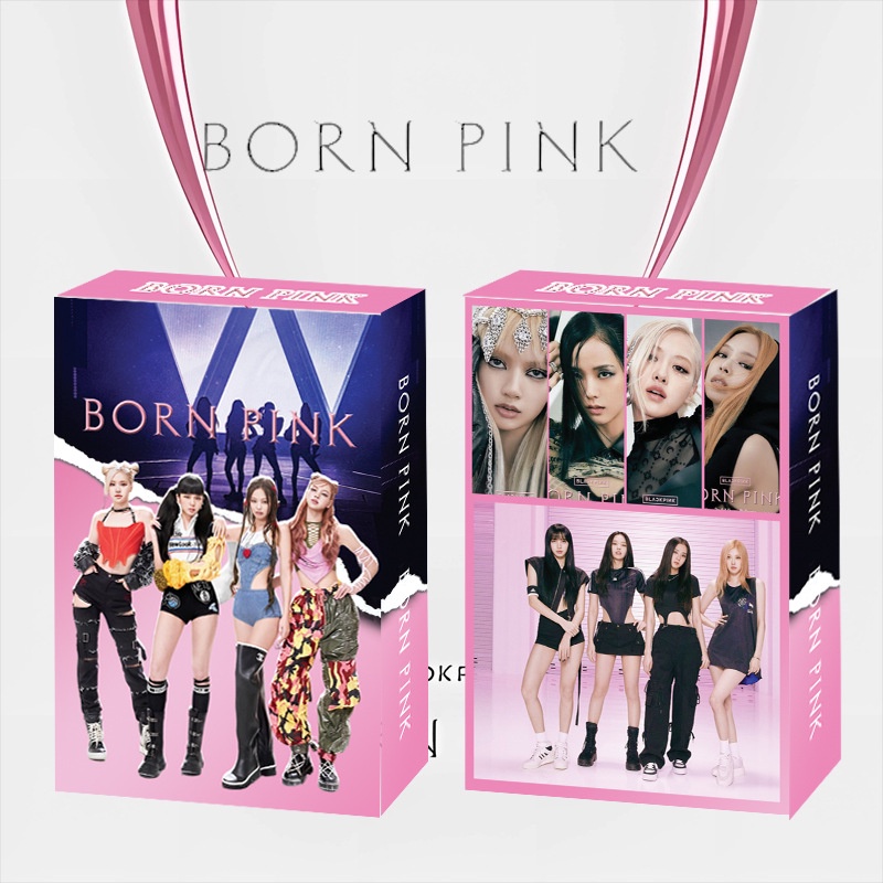 Jual Pcs Box Kartu Ucapan Hitam Pink Photocard Born Pink Bp Lomo Jennie Jisoo Lisa Rose Black