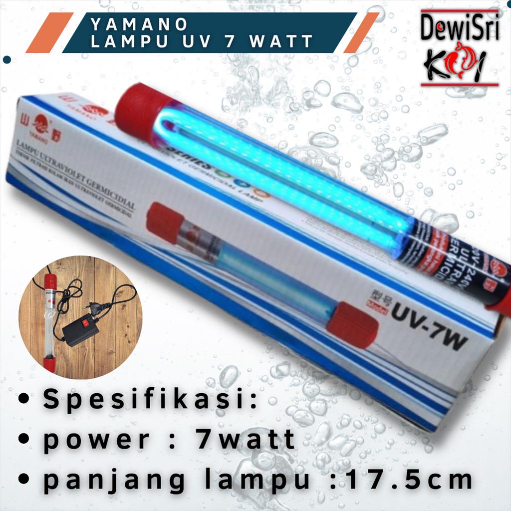 Jual Lampu Uv 7 Watt Yamano Penghilang Lumut Kolam Ikan Aquarium