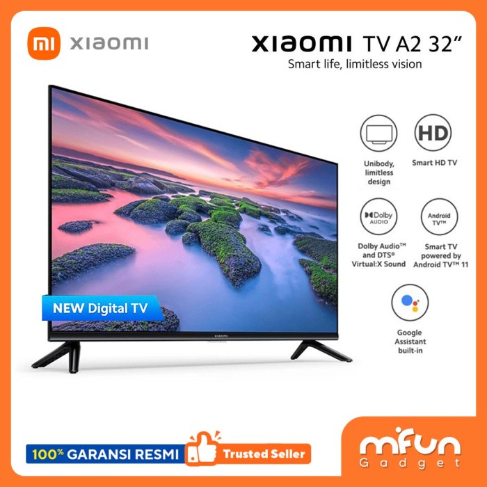 Jual XIAOMI OFFICIAL Xiaomi TV A2 32" Smart HD Android TV | Shopee ...