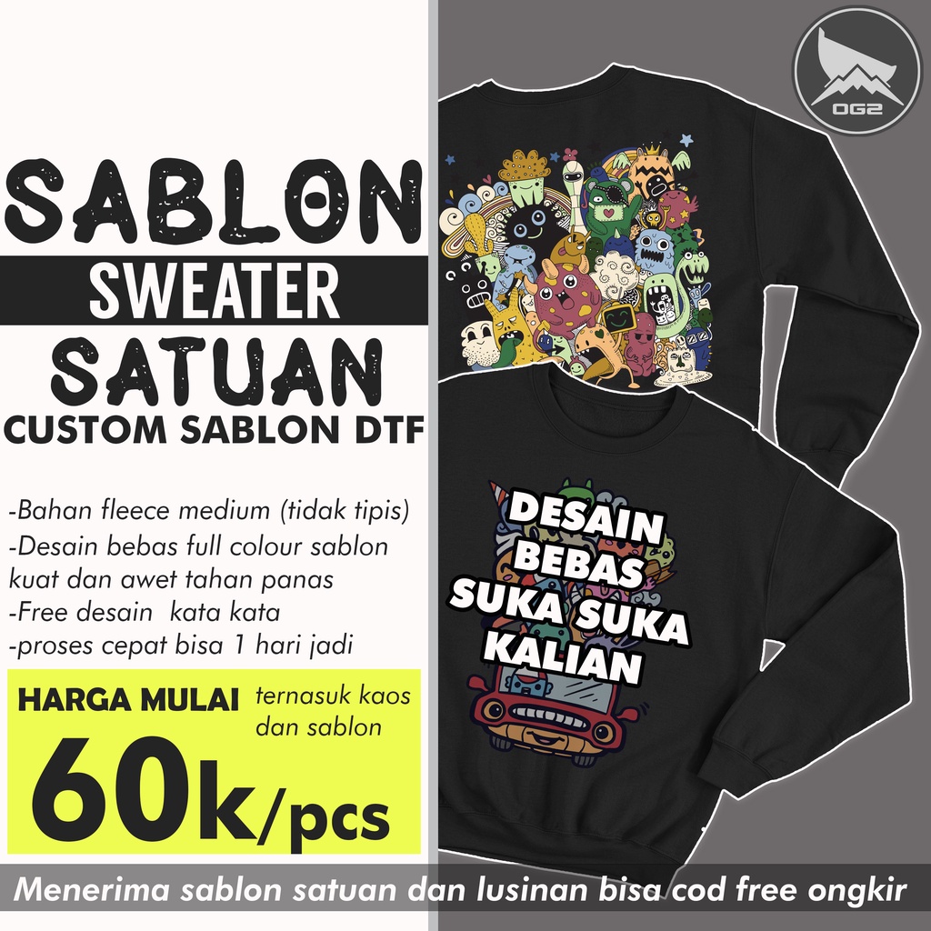 Custom sweater satuan best sale