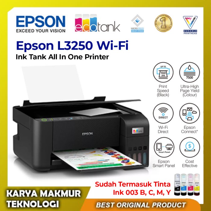 Jual EPSON L3250 WI-FI ALL-IN-ONE INK TANK PRINTER (PRINT-SCAN-COPY ...