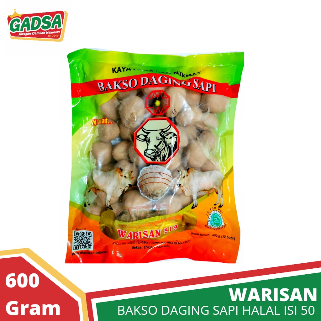 Jual Bakso Sapi Warisan 319 Baso Sapi Halal Isi 50 Kemasan Hijau