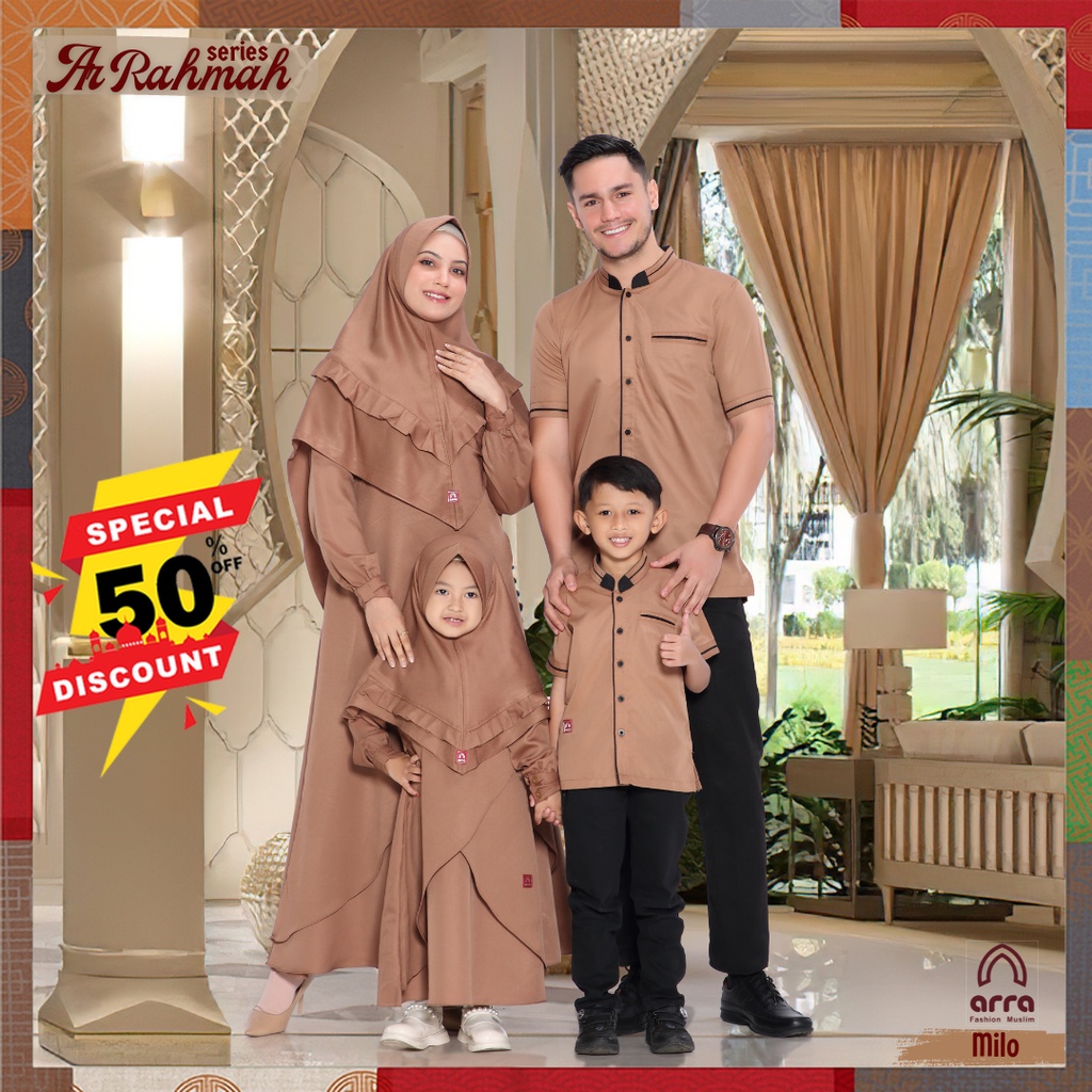 Jual Baju Muslim Couple Sarimbit Family Set Premium Kapelan Keluarga ...