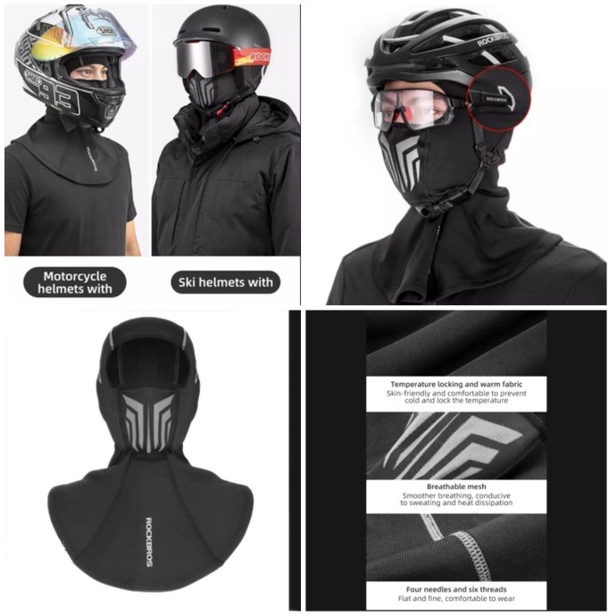 Jual Masker Buff Olahraga Sepeda YPP048-1 Hitam Mask Balaclava Motor ...