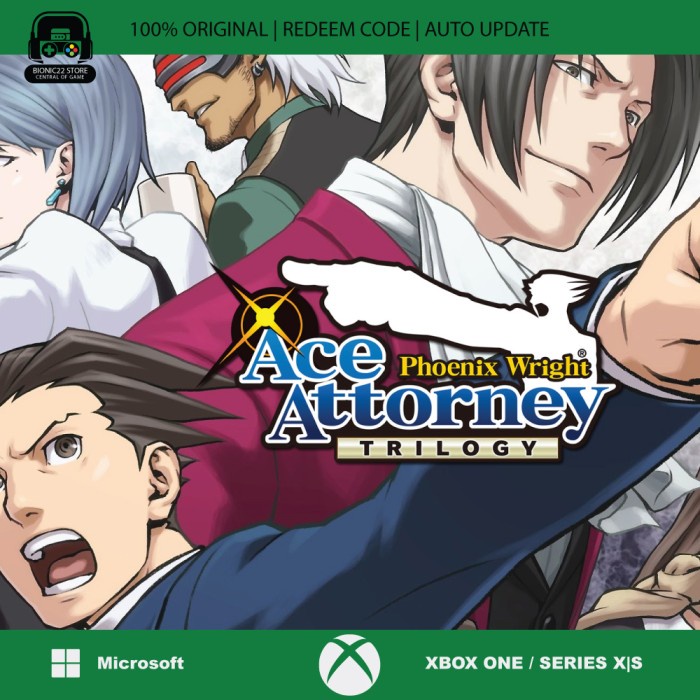 Jual ace attorney Xbox One Series XS Original Redeem Code Game