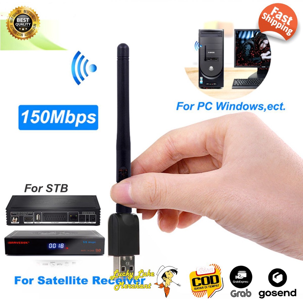 Jual Wifi Dongle untuk STB DVBT2 Digital TV Wireless Set Top Box PC