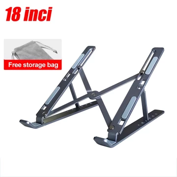 Foldable Laptop Stand Notebook Stand Portable Multifungsi Adjustable Anti Slip Holder Aluminium