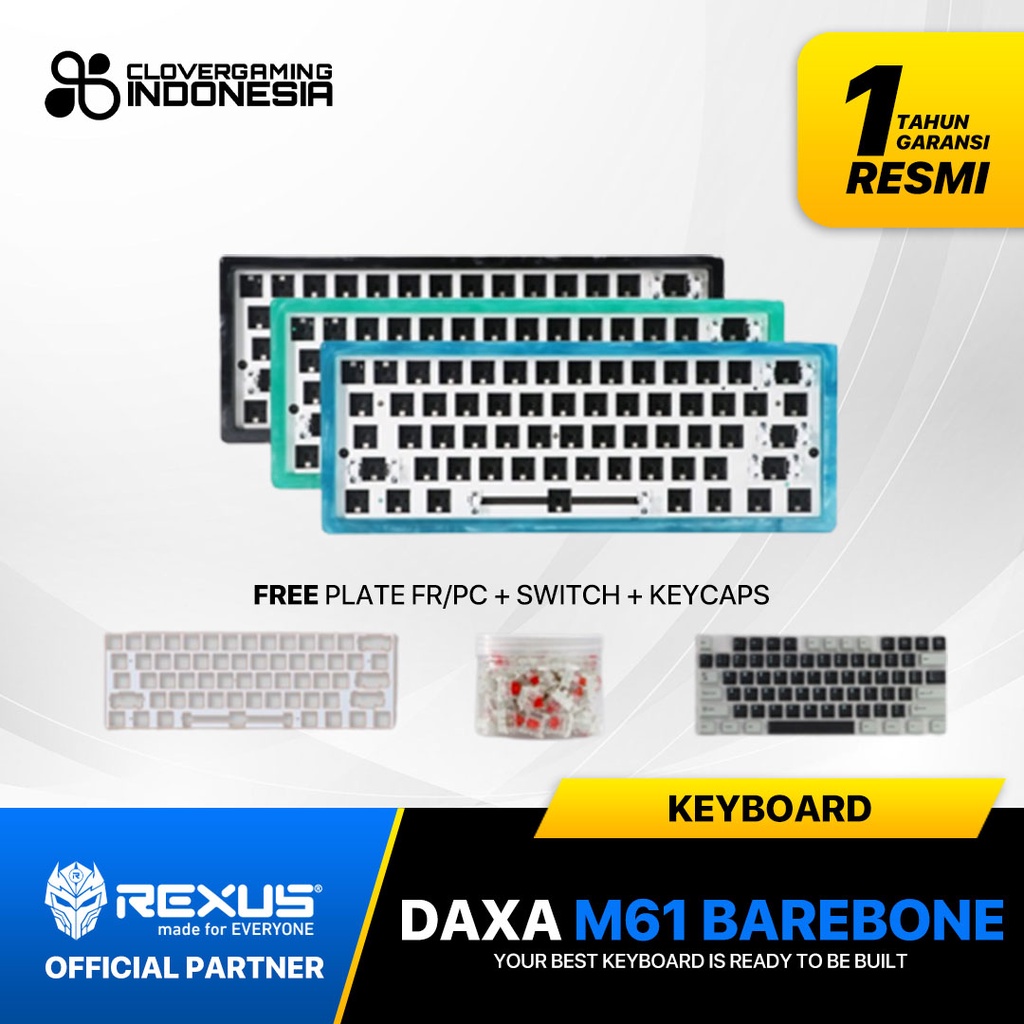 Jual Rexus DAXA M61 Barebone CNC Resin - M-61 Mechanical Gaming ...