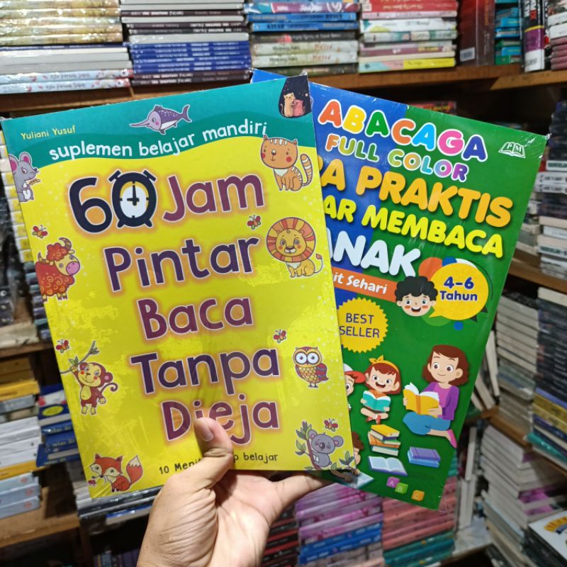 Jual PAKET 2 BUKU Anak 60 Jam Pintar Baca Tanpa Dieja - ABACAGA Cara ...