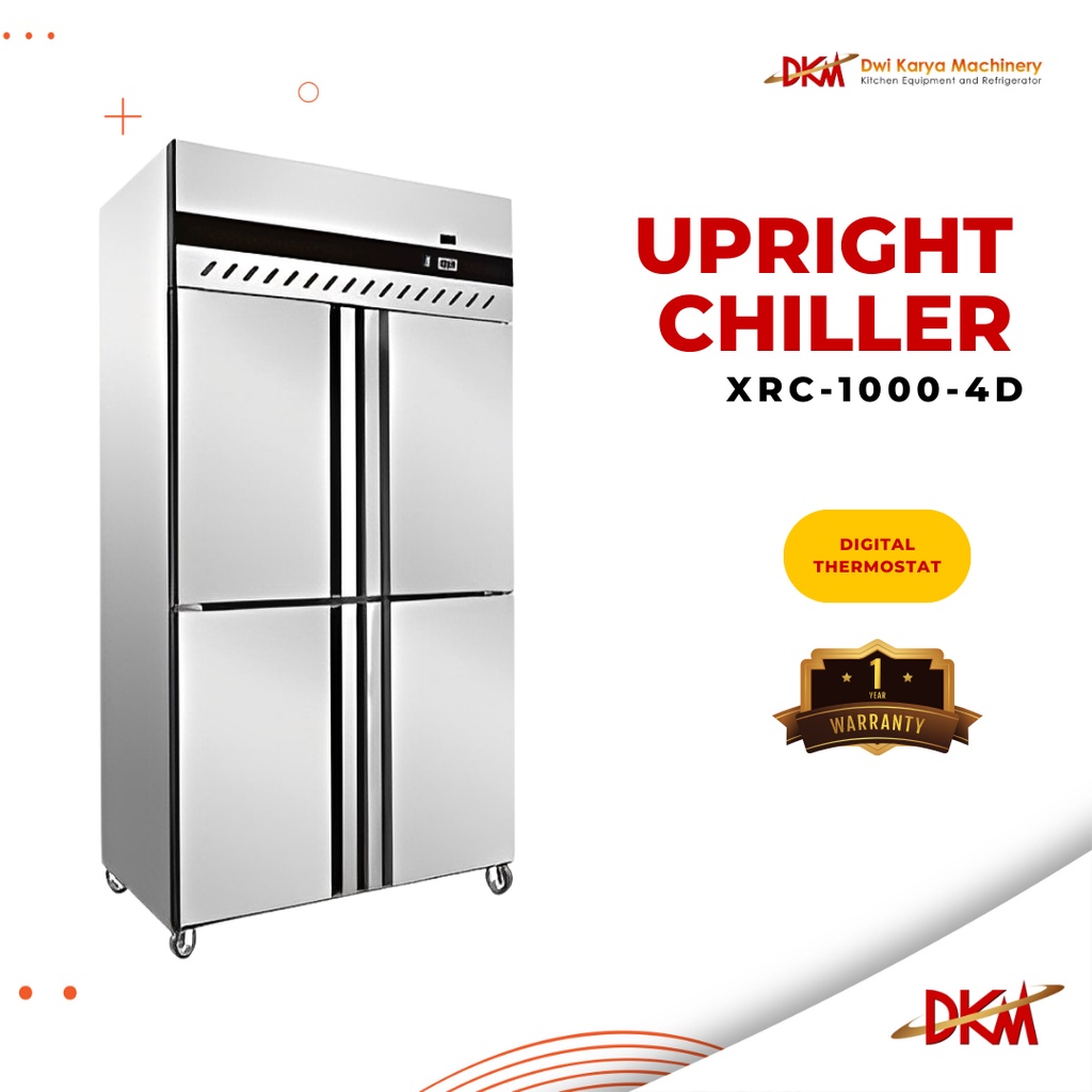 Jual RSA XRC-1000-4D SS Upright Chiller Kulkas Dapur Stainless 4 Pintu ...