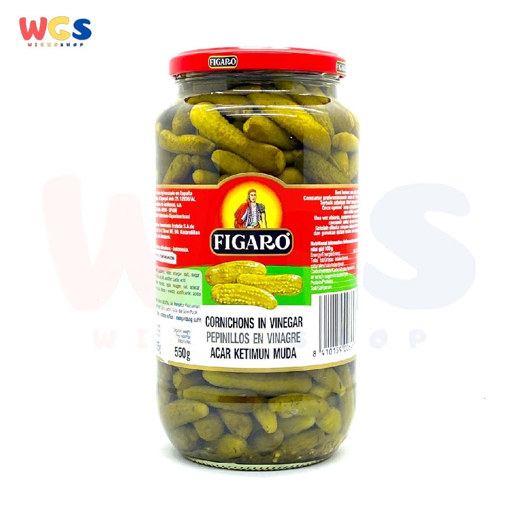 Jual Figaro Gherkins Cornichons in Vinegar 935g Acar Timun Muda