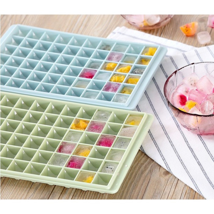 Jual Kotak Penyimpanan Cetakan Es Batu Kubus Kotak 60 Sekat - Pink (96