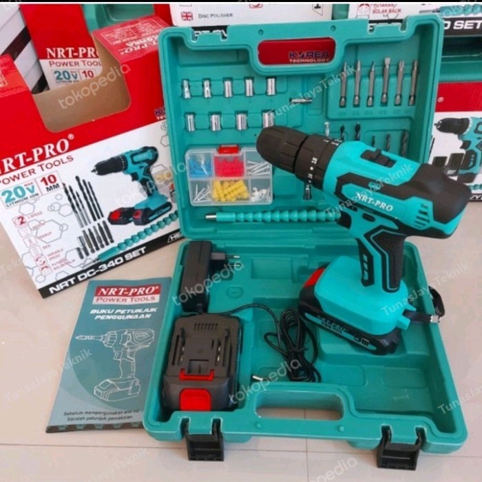 Jual Mesin Bor Impact Cordless V Mm Dc Nrt Pro Shopee Indonesia