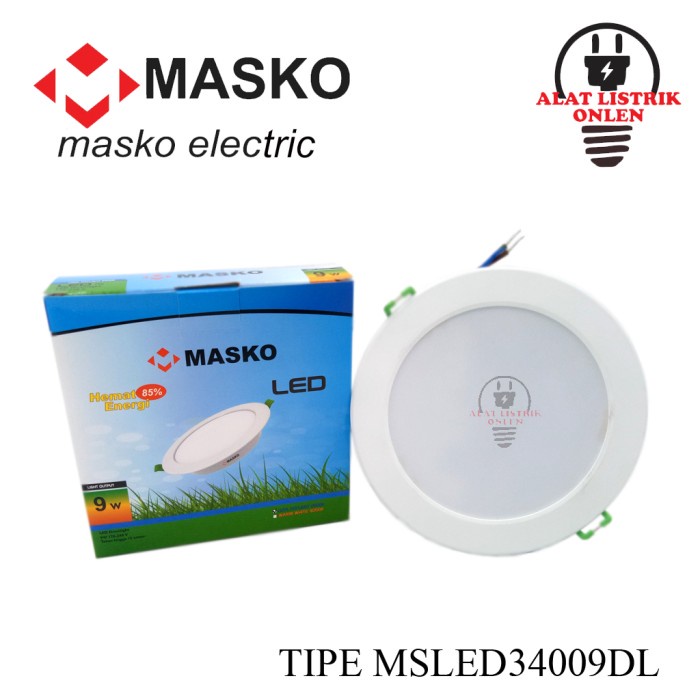 Jual LAMPU LED DOWNLIGHT 4 INCH PLAFON INBOW 9W 9 W PUTIH KUNING MASKO ...