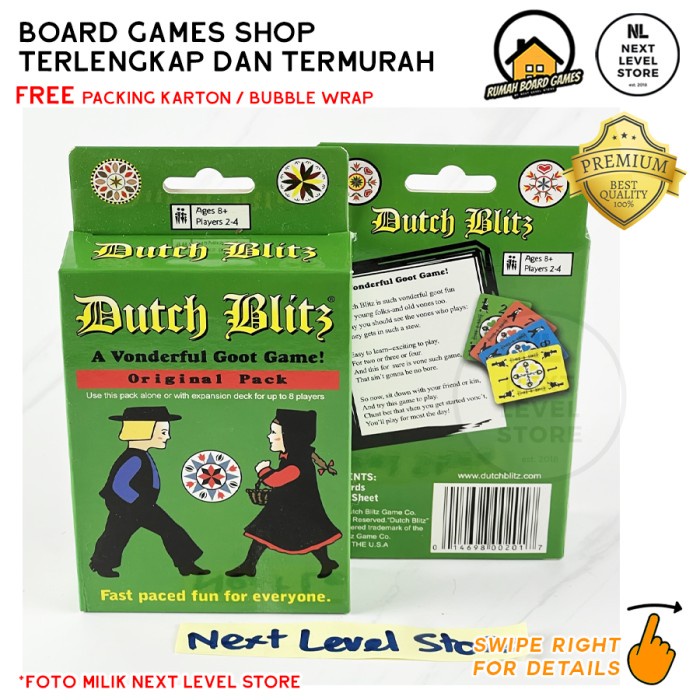 Jual Permainan Kartu Dutch Blitz Dutch Blitz Card Game Basic Expansion ...