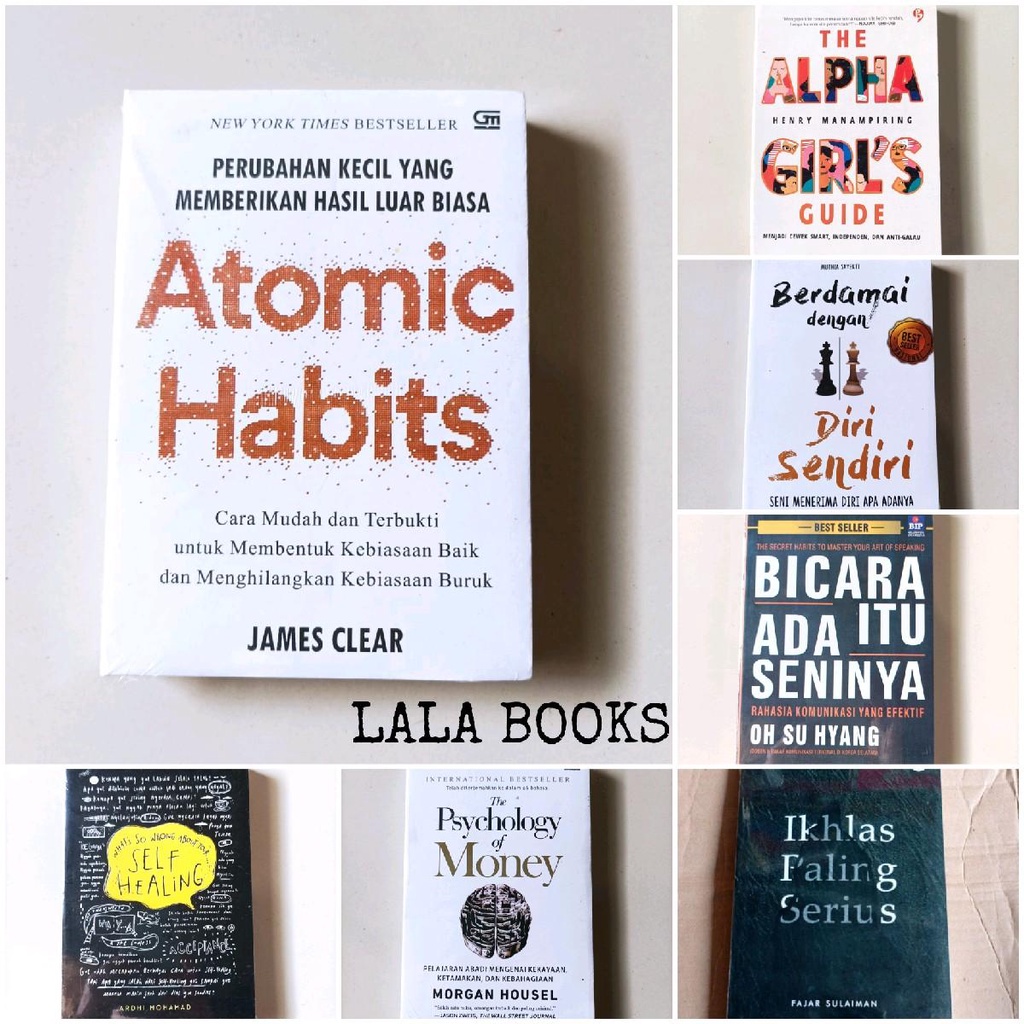 Jual Paket Motivasi 7 Buku Atomic Habits Self Healing Berdamai