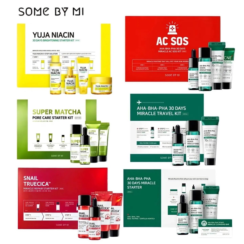 Jual SOME BY ME Starter Kit AHA-BHA-PHA / Super Matcha / Snail Truecica ...