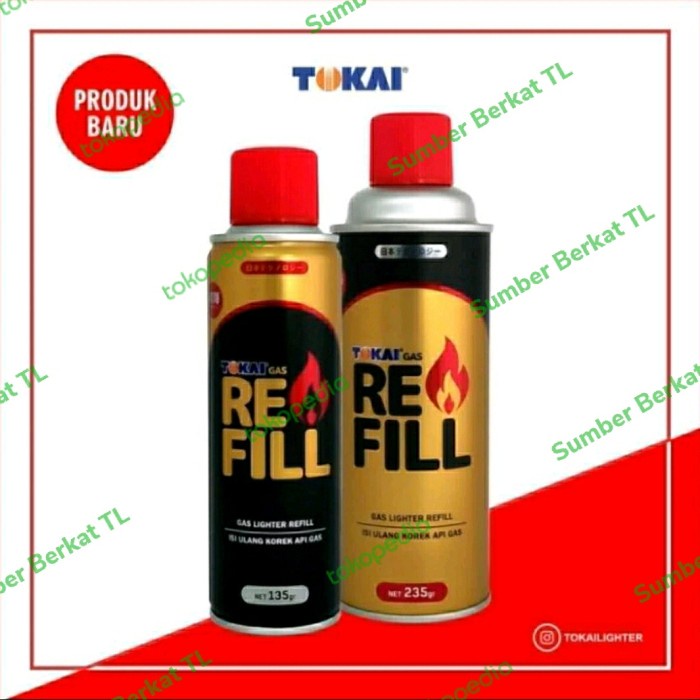 Jual Refill Gas Isi ulang Korek Api Gas Tokai 235 Gr Asli Butane ...