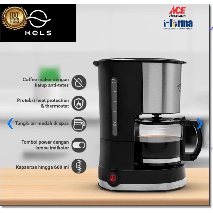 Jual Mesin Kopi Informa Kels 600 Ml Madison Coffee Maker ORI | Shopee ...