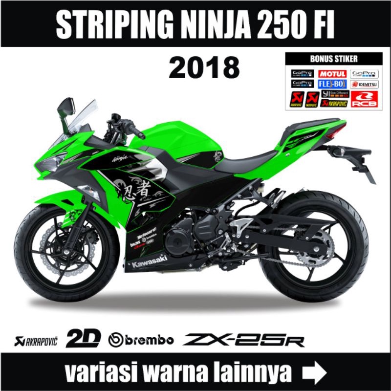 Jual Striping Ninja Fi Stiker Skotlet Body Motor Kawasaki