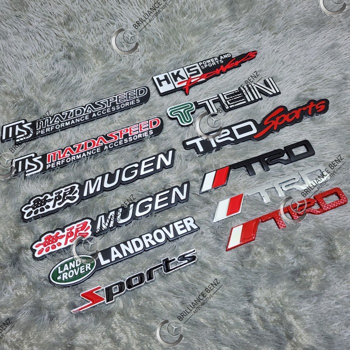 Jual Emblem Alumunium Plat Logo Mazda Mugen Trd Sport Hks Tein Land