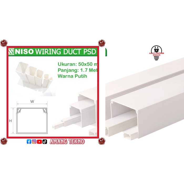 Jual Niso Kabel Duct X Meter Trunking X Dak Wiring Protektor Termurah Shopee