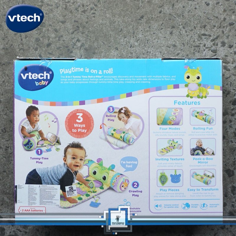 Jual VTech Baby 3in1 Tummy Time Roll a Pillar Playmat Karpet Bayi ...