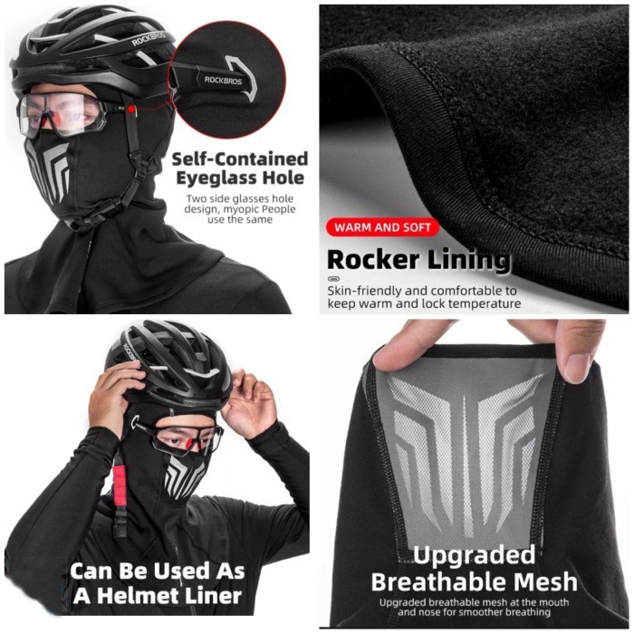 Jual Masker Buff Olahraga Sepeda YPP048-1 Hitam Mask Balaclava Motor ...