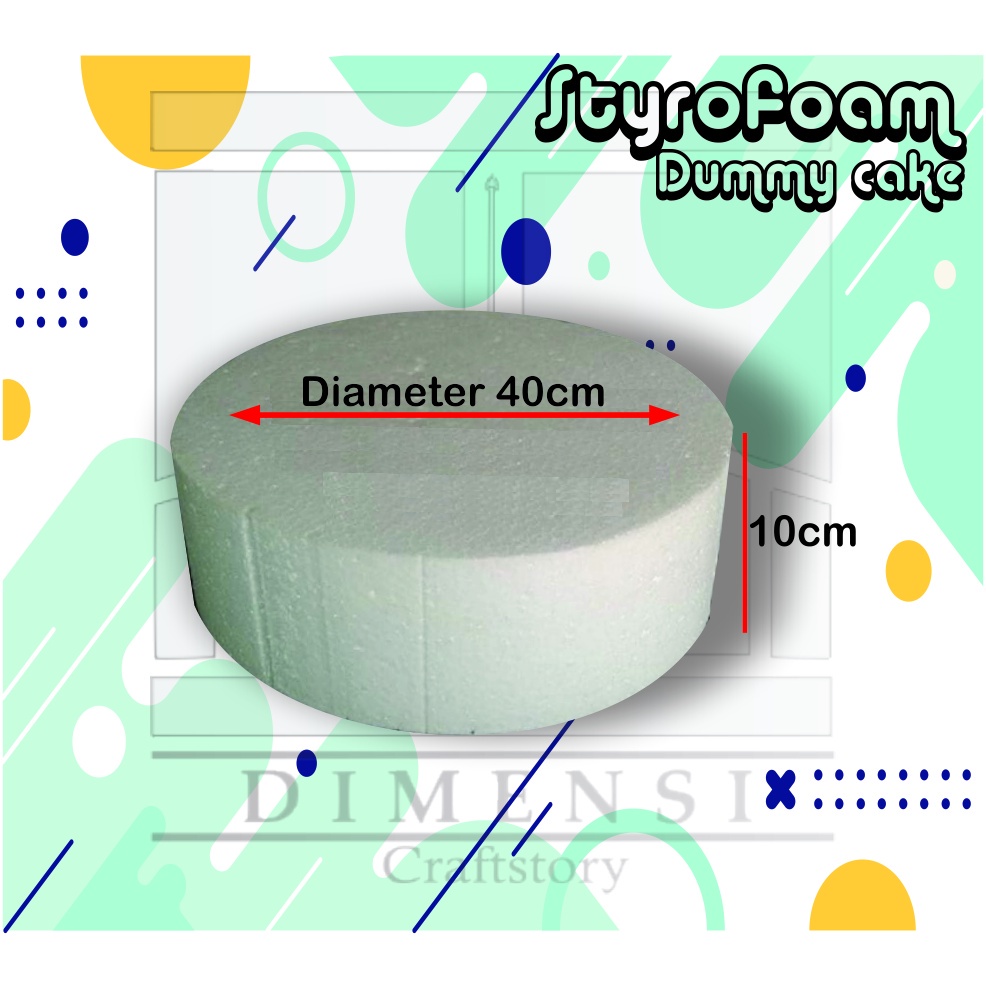 Jual COD Styrofoam Bulat / Styrofoam Dummy Cake Tinggi 10 Cm Diameter ...