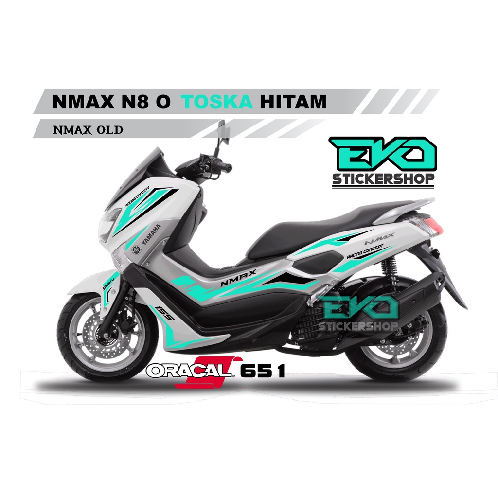 Jual (PREMIUM) Sticker Nmax Putih cutting stiker striping nmax