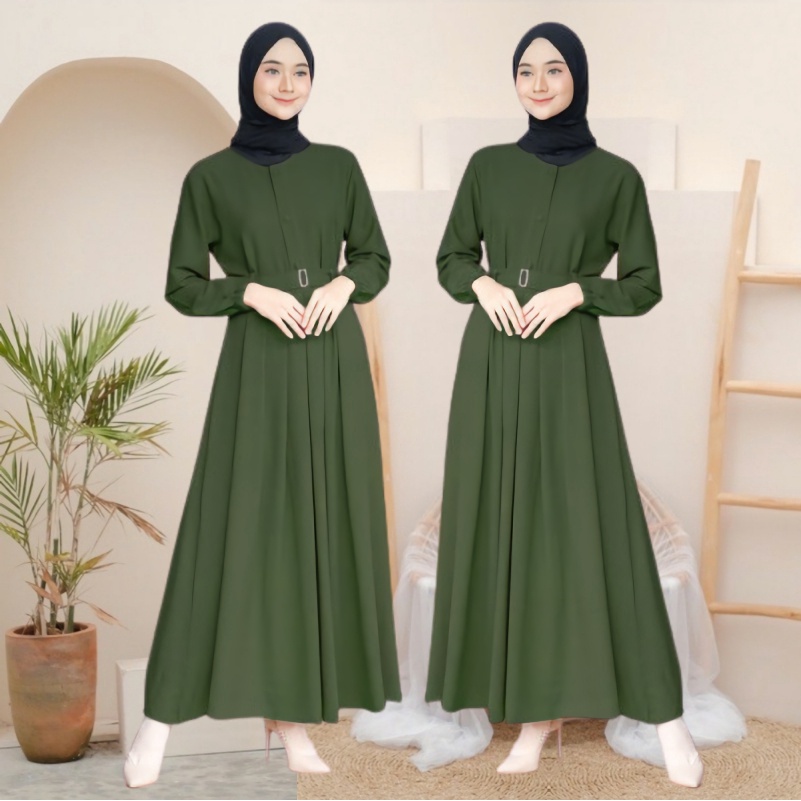 Jual Cod Model Gamis Terbaru 2023 Hitam Polos Simpel Modern Remaja Dress Eticha Wanita Muslim 7036