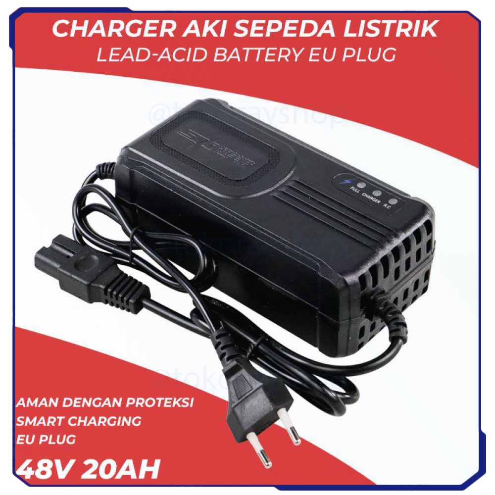 Jual Charger Aki Sepeda Listrik Lead Acid Battery Eu Plug V Ah