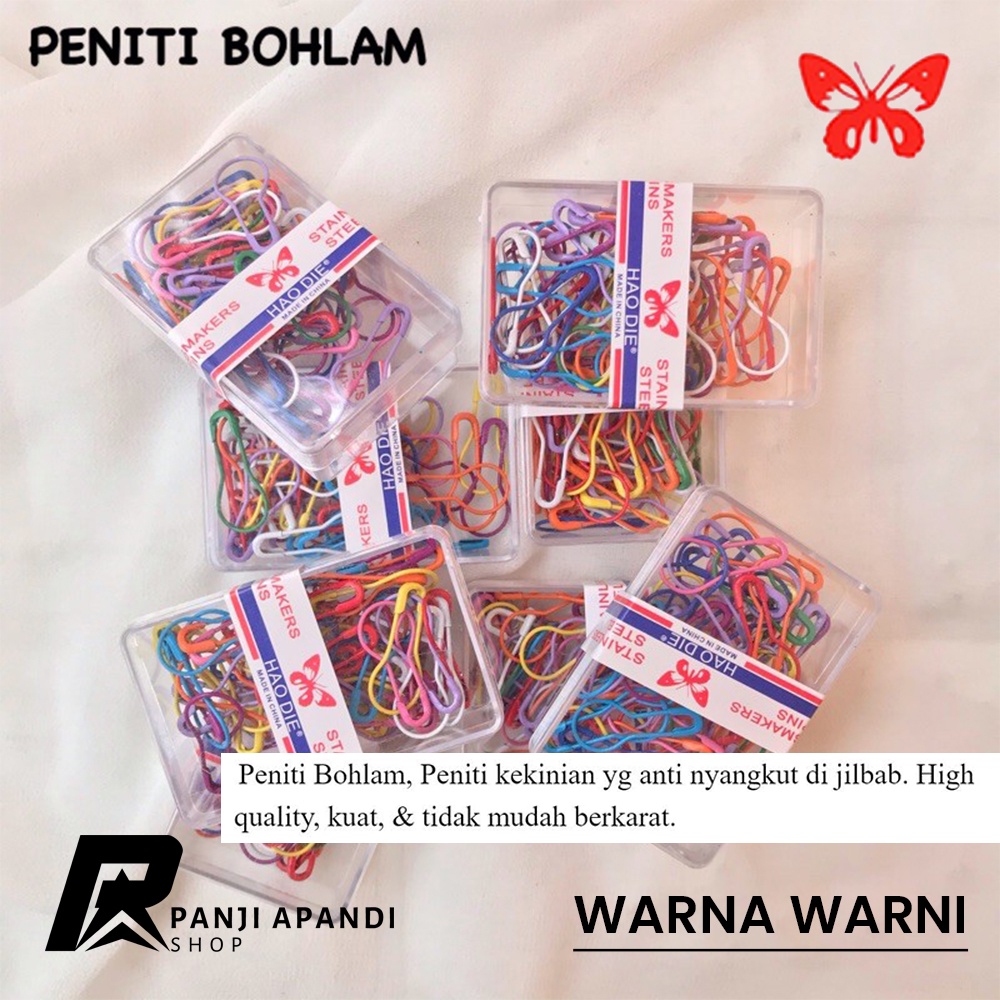 Jual Peniti Bohlam Anti Nyangkut Premium Peniti Jilbab Labu Anti Karat ...