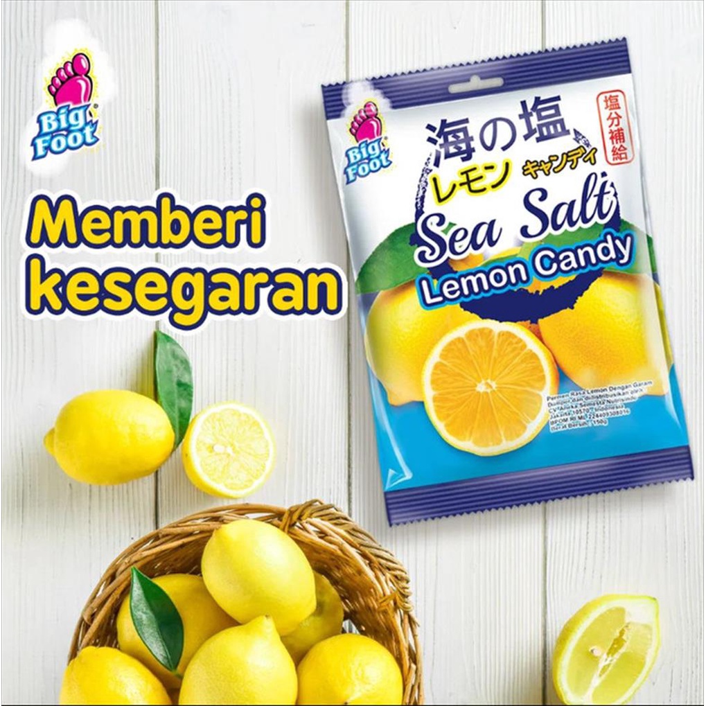 Jual Big Foot Permen Sea Salt Lemon Candy 150 Gr Rasa Lemon Dengan ...