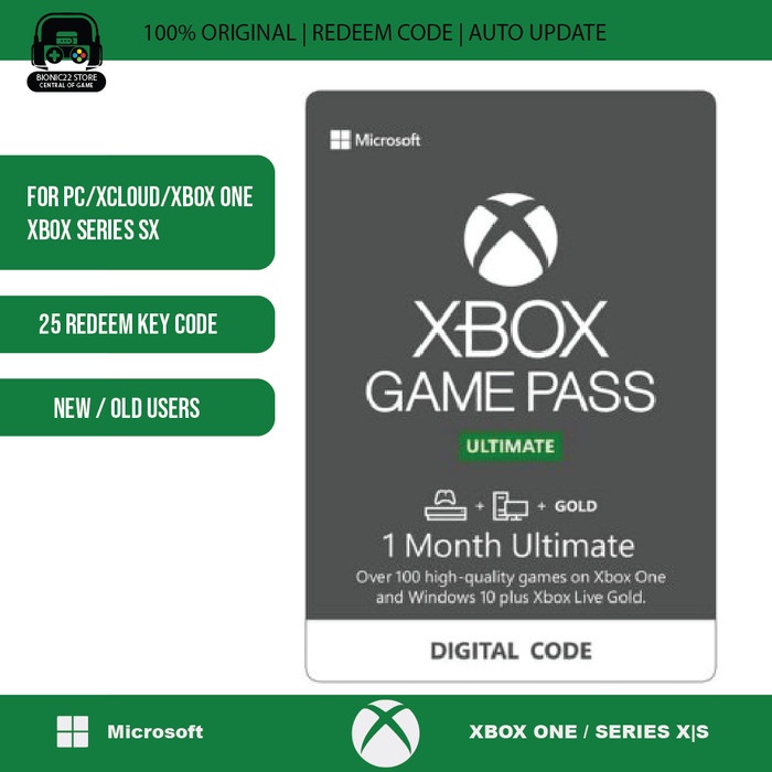 Jual Gamepass Xbox Ultimate 1 Bulan For Pc Xbox One Series Sx Dan