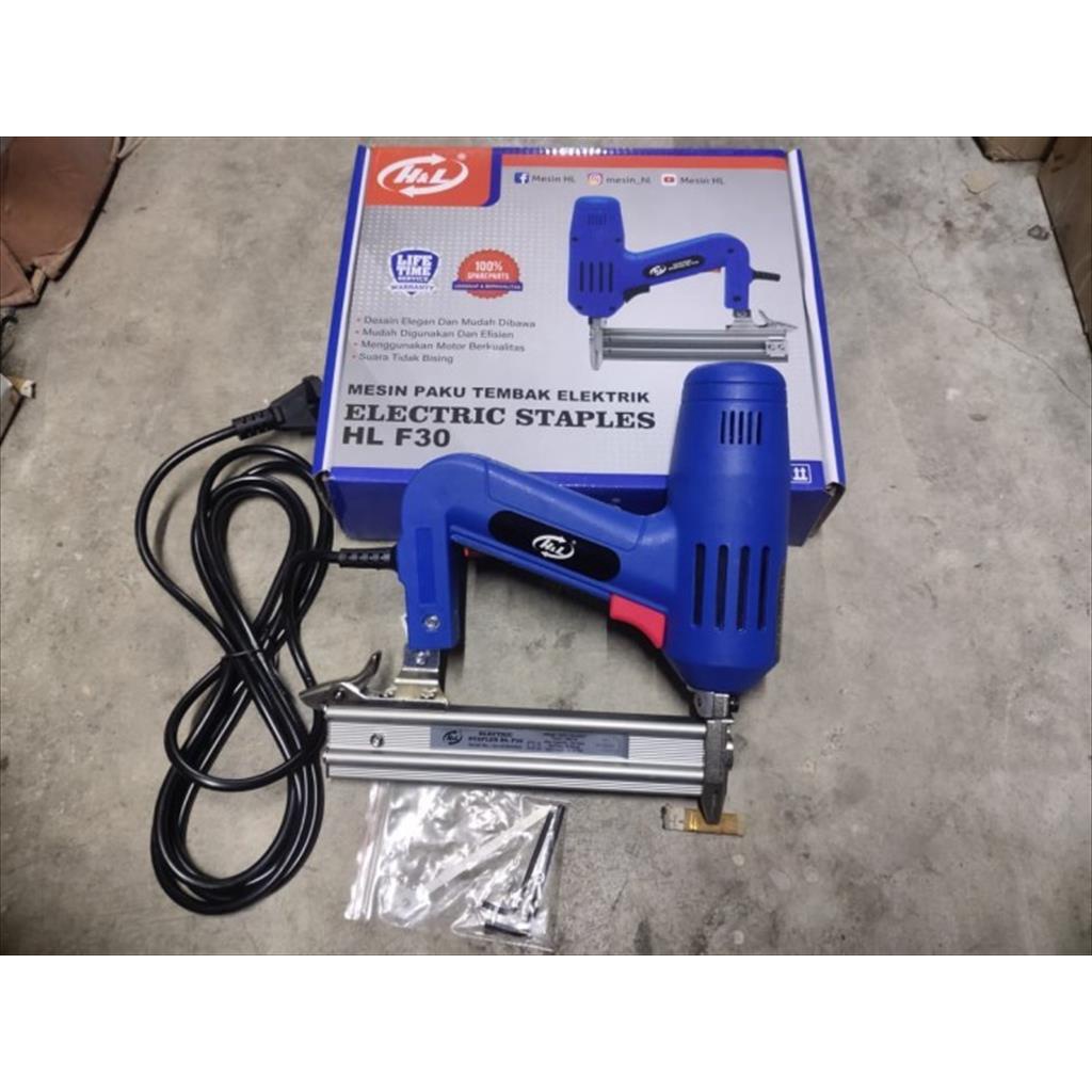 Jual Ken Sukses H L H L Hl F Staples Paku Tembak Elektrik Listrik Nailer Stapler Shopee