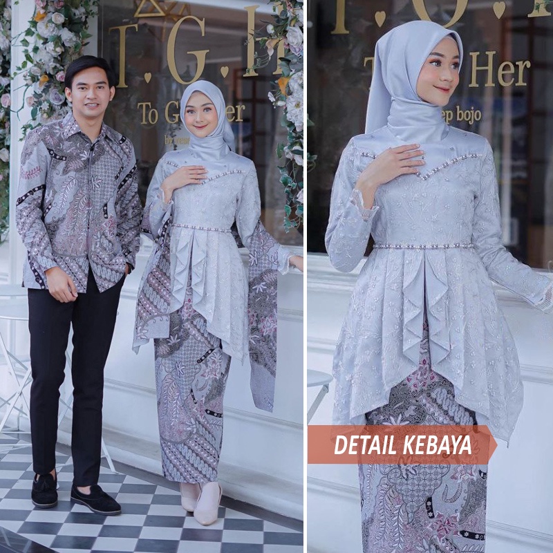 Jual Baju Model Modern Terbaru Batik Couple Kebaya Lamaran Modern Kebaya Wisuda Lamaran Baju