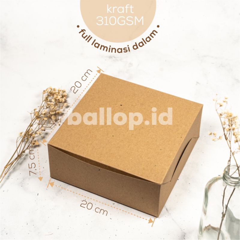 Jual Kraft Cm Laminasi Kotak Box Kemasan Packing Dus Nasi