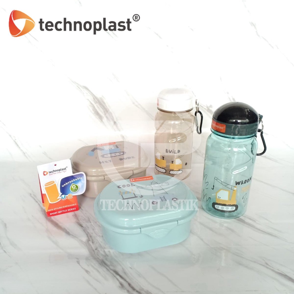 Jual Technoplast Paket Hemat Cool Truck Set Kotak Bekal Ml Botol Ml Shopee Indonesia