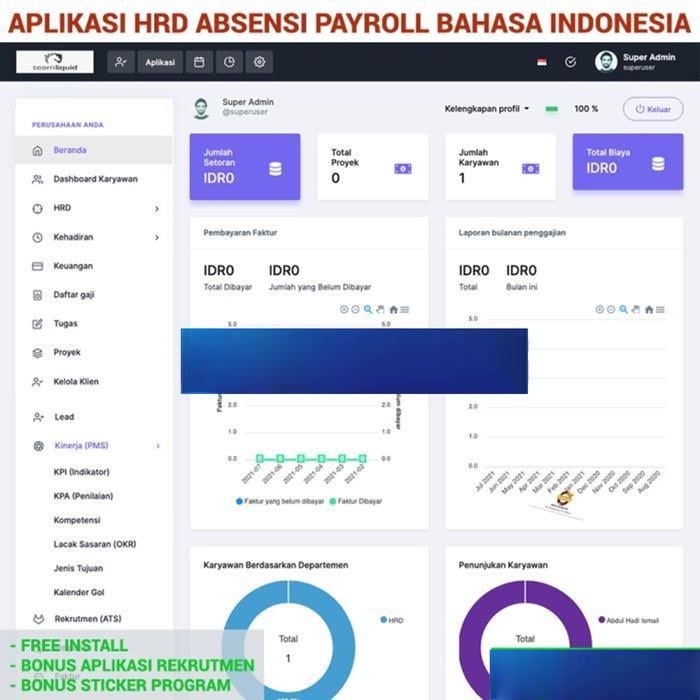 Jual Source Code Aplikasi HRD HRIS Payroll dan Penggajian Absensi Cuti ...
