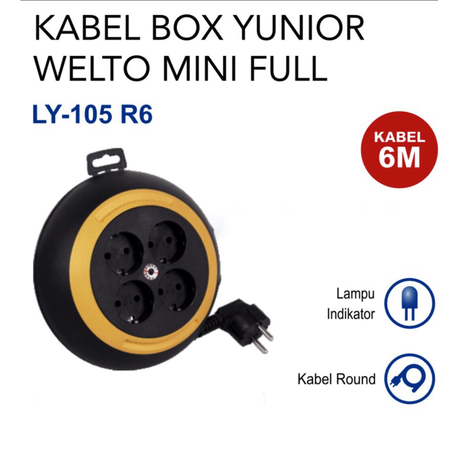 Jual LOYAL LY-105 R6 KABEL BOX YUNIOR WELTO MINI FULL KABEL ROLL MINI 6 ...
